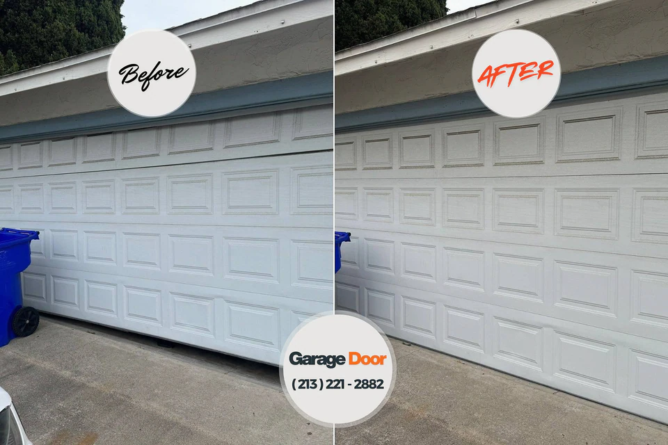 Before and after: garage door repair North Hudson, WI